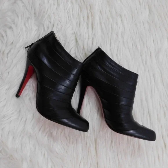 Christian Louboutin Orniron 100 Seta Calfskin Ankle Booties - Picture 6 of 11